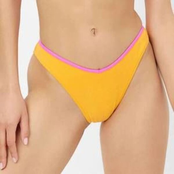 Frankies Enzo Terry High-Cut Bikini Bottoms Sundown Medium NWT - Picture 4 of 4
